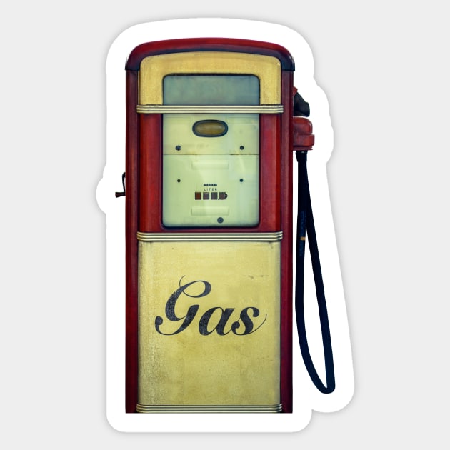Classic Gas Pump Sticker by mrdoomits